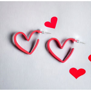 Red Heart Earrings Statement Lover Eras Tour Swiftie Gift in Box NEW